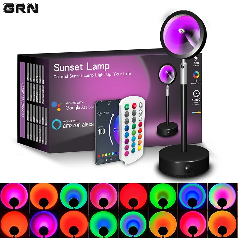Smart Home Integration - Akıllı LED Sunset lamba renkli değişen