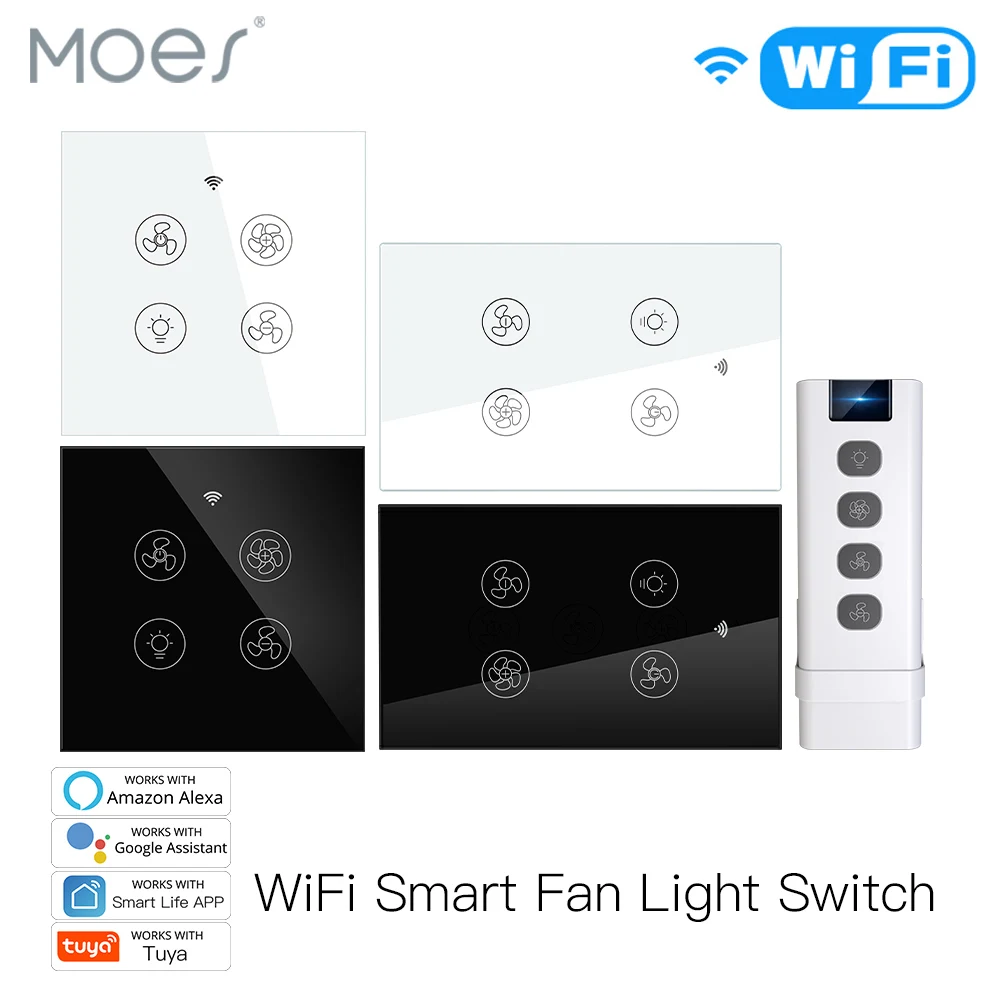 Smart Home Ventilation System - Yeni WiFi RF akıllı tavan fanı