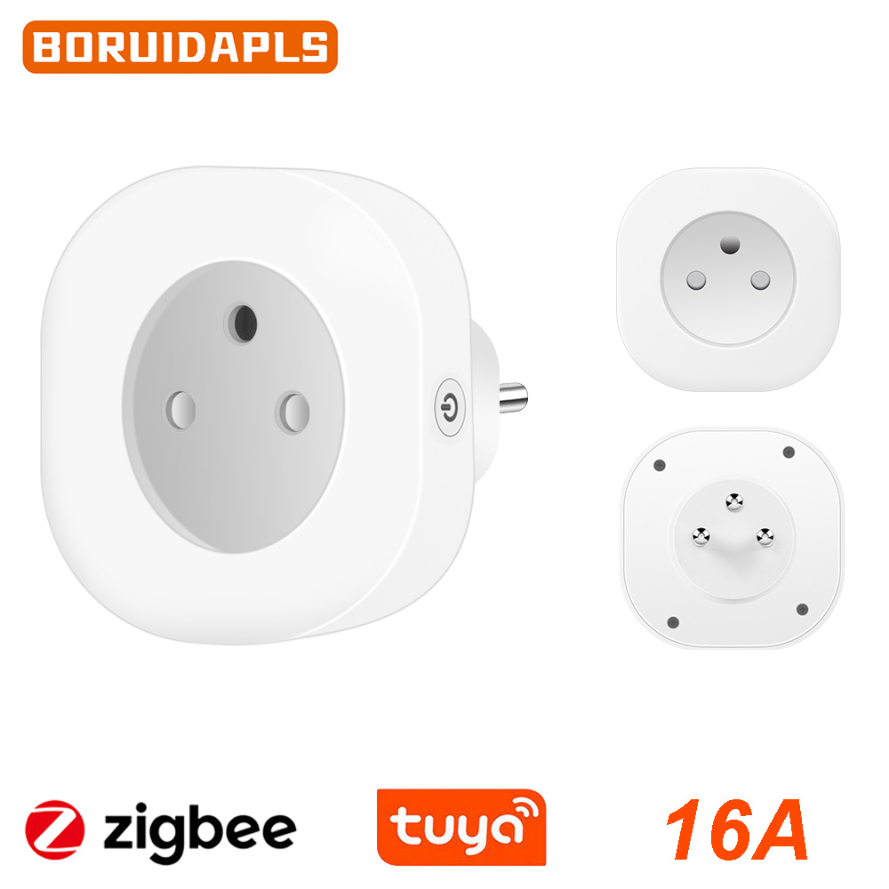 Smart Home Elements - BORUIDAPLS Tuya Zigbee Akıllı Priz AB/FR/İsrail/Brezilya/İsviçre