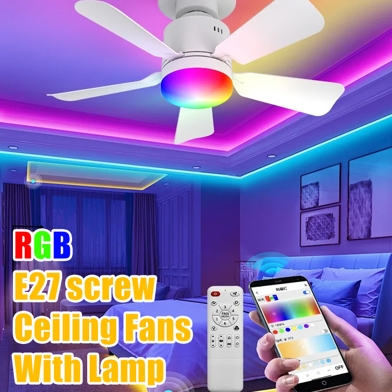 Smart Home Ventilation System - RGB LED tavan vantilatörü lambaları E27