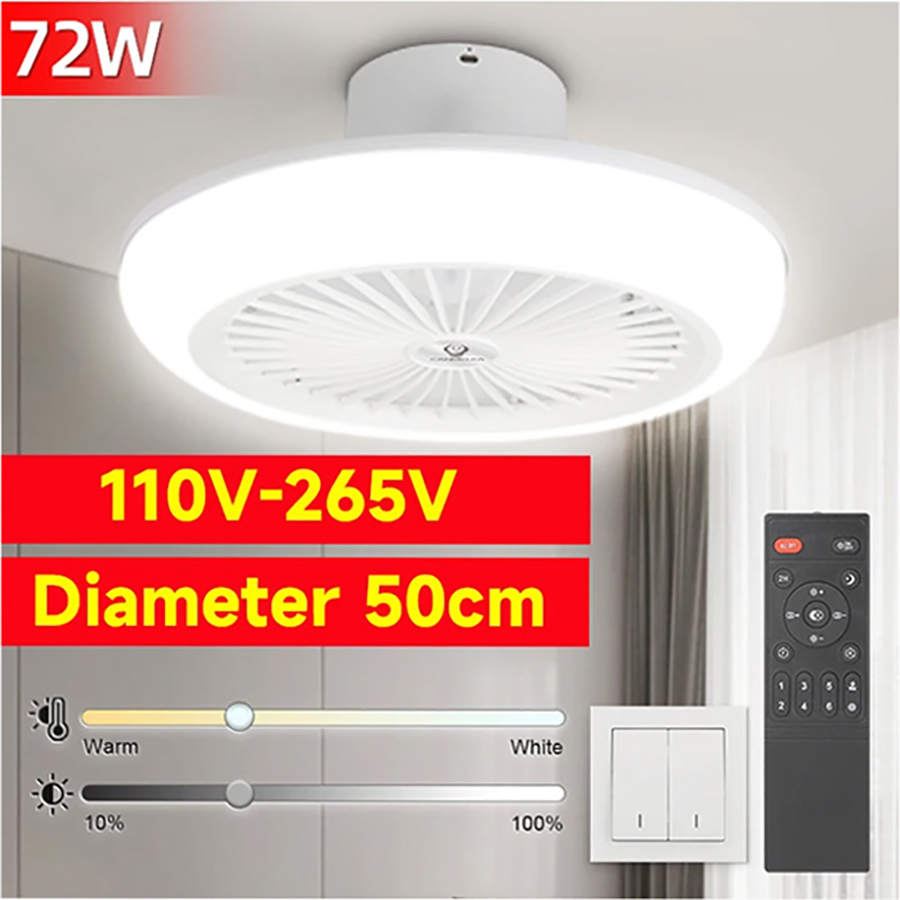 Smart Home Ventilation System - 72W Tavan Vantilatörü Tavan Işık 85-265V
