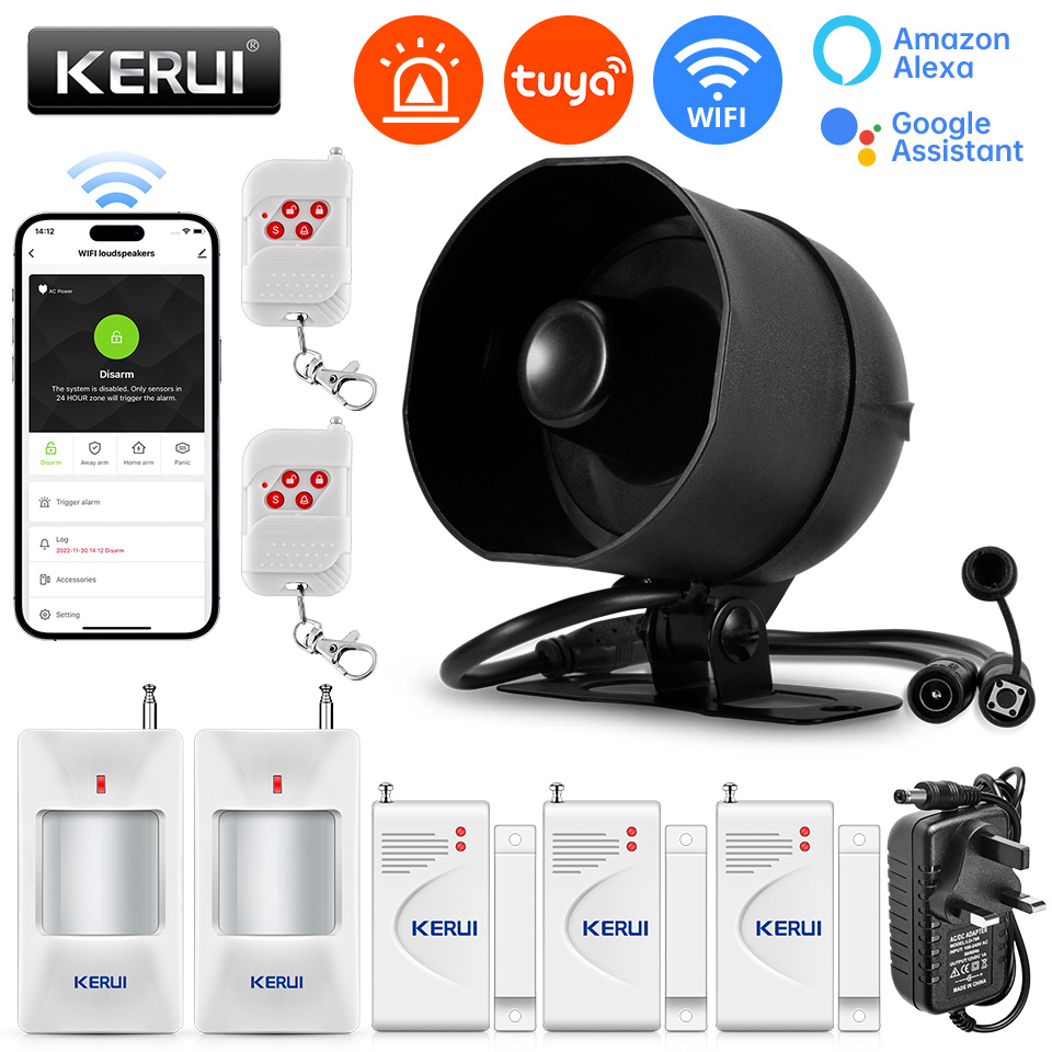 Smart Home Demo Kit - KERUI 120db Siren Alarm Sistemi WiFi