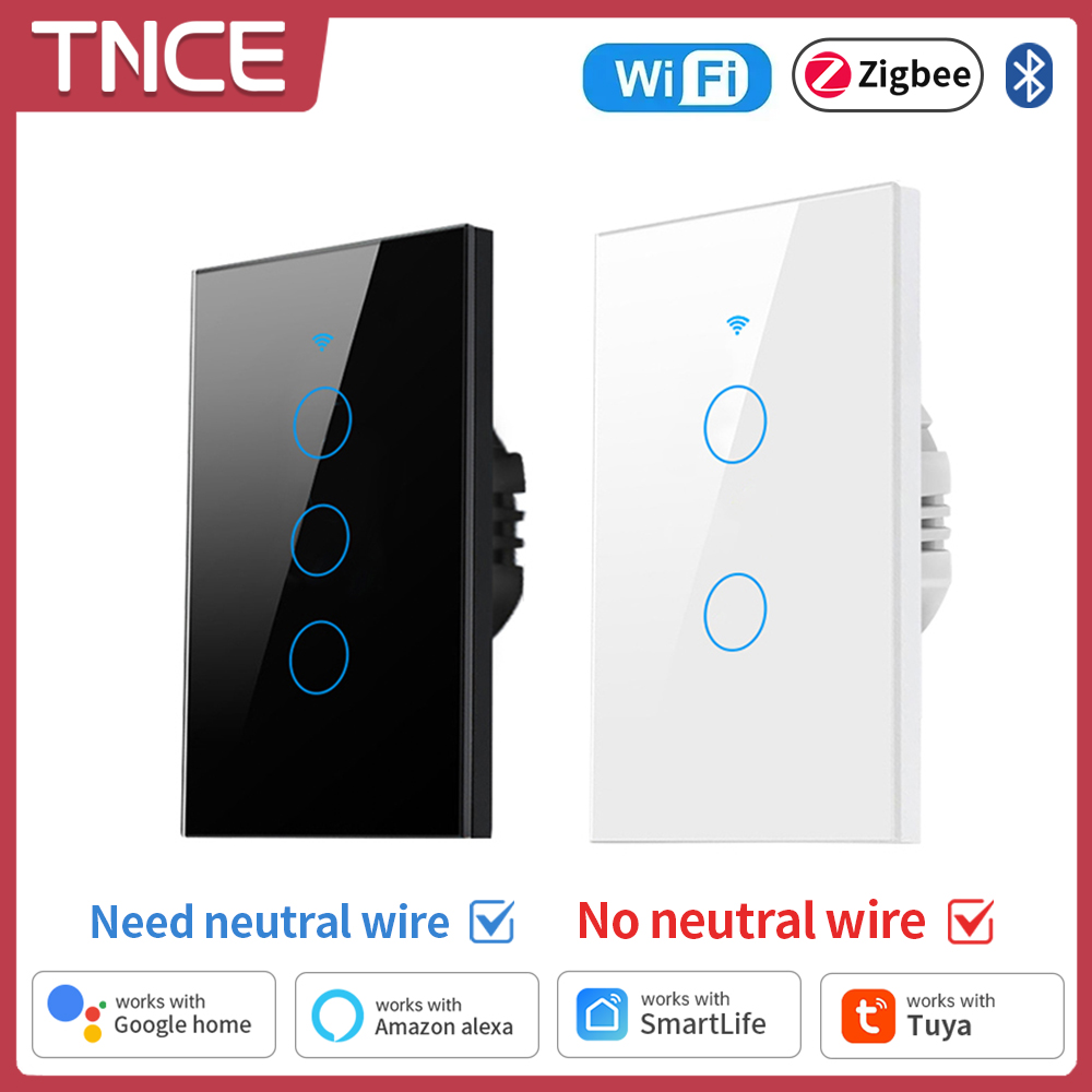 Smart Home Google Assistant - TNCE Tuya WiFi/Zigbee akıllı işık anahtarı,
