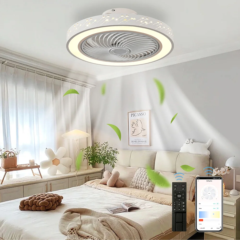 Smart Home Ventilation System - Akıllı App tavan vantilatörü 46CM hayranları