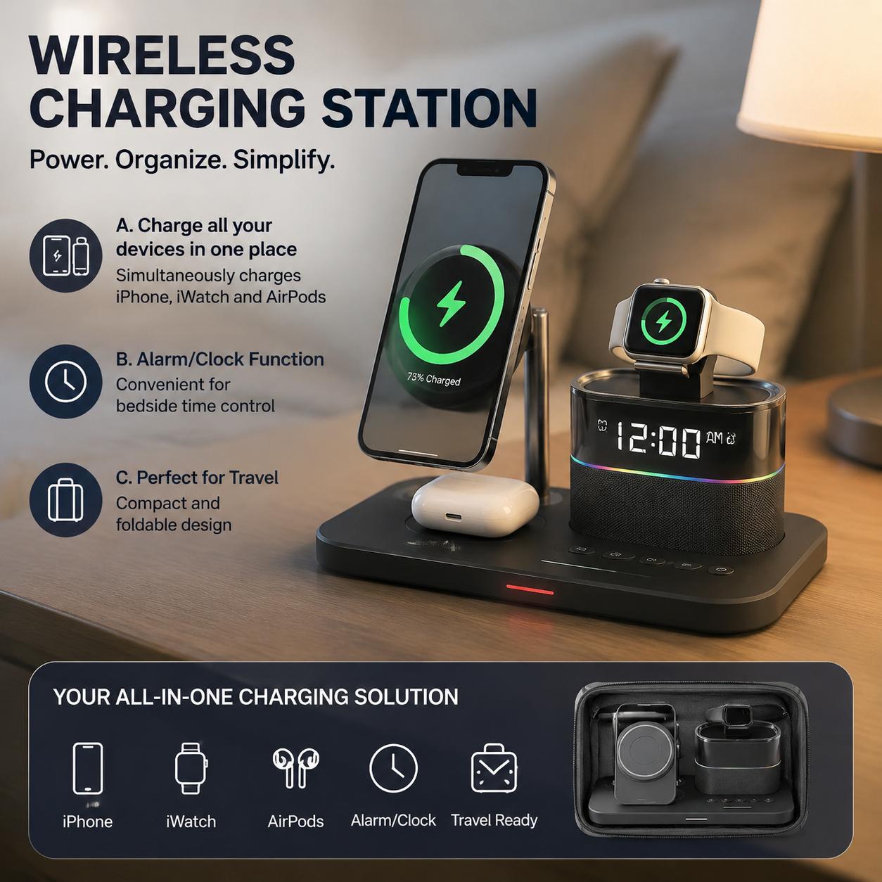 Manyetik Kablosuz Şarj İstasyo - Smart Home Usb incelemesi ve fiyatı