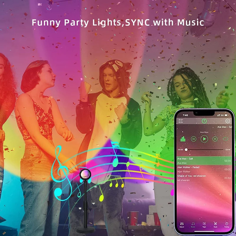 Akıllı LED Sunset lamba renkli - Smart Home Integration incelemesi ve fiyatı