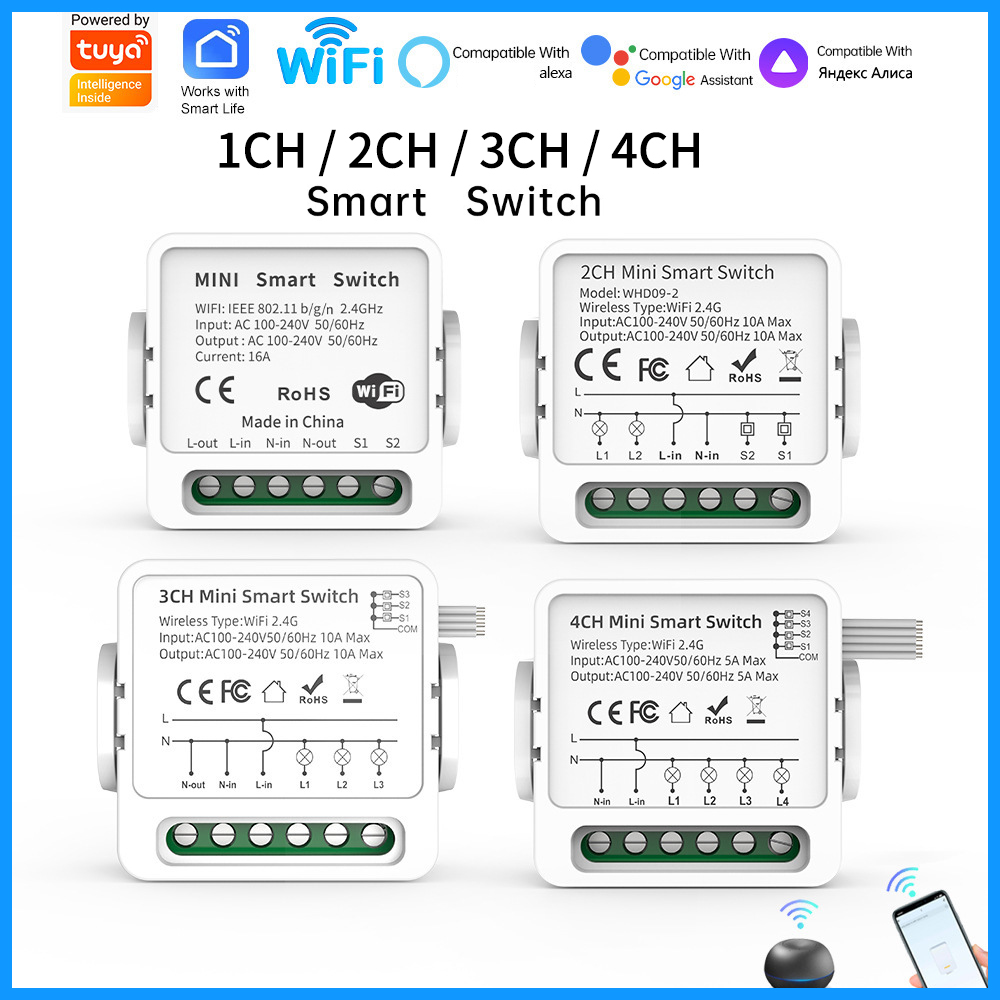 Tuya WiFi Akıllı Anahtar 1/2/3 - Smart Home Google Assistant incelemesi ve fiyatı