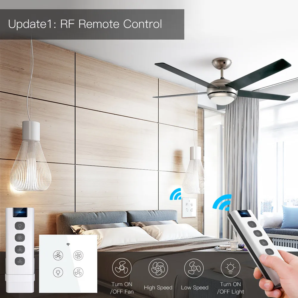 Yeni WiFi RF akıllı tavan fanı - Smart Home Ventilation System incelemesi ve fiyatı