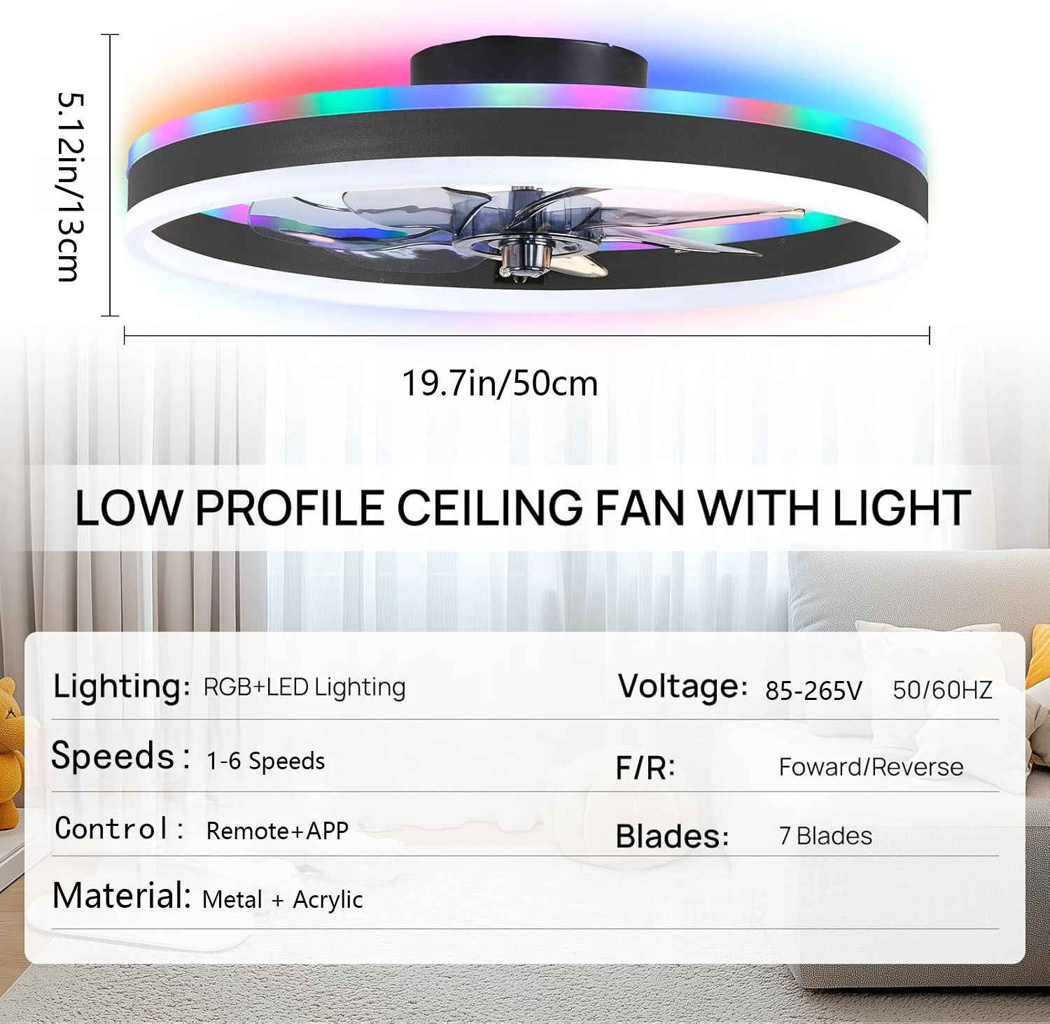 RGB Akıllı Tavan Vantilatörü I - Smart Home Ventilation System incelemesi ve fiyatı