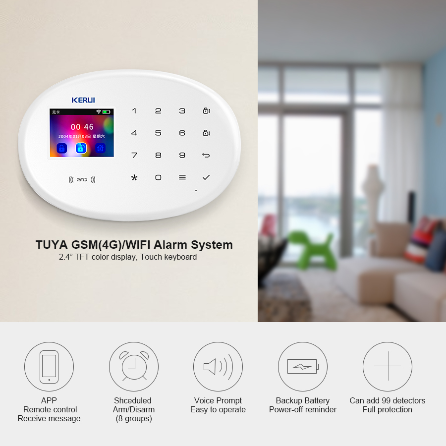 KERUI W202 WIFI GSM Alarm Sist - Smart Home Demo Kit incelemesi ve fiyatı