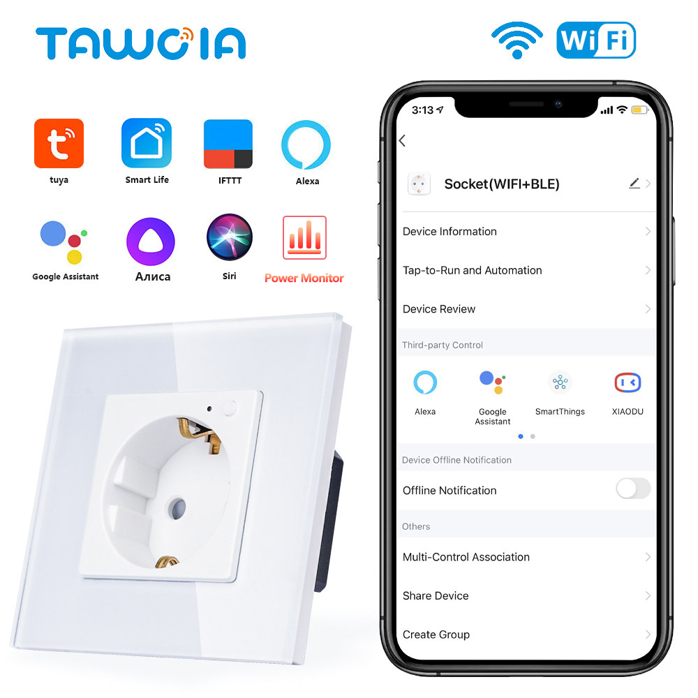 TAWOIA Wifi Duvar Soketi AB St - Smart Home Elements incelemesi ve fiyatı