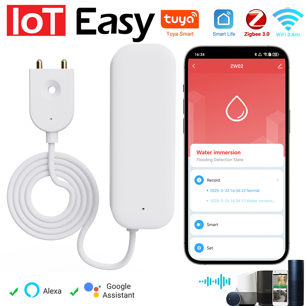 Tuya WiFi ZigBee Su Sensörü Ka - Smart Home Integration incelemesi ve fiyatı